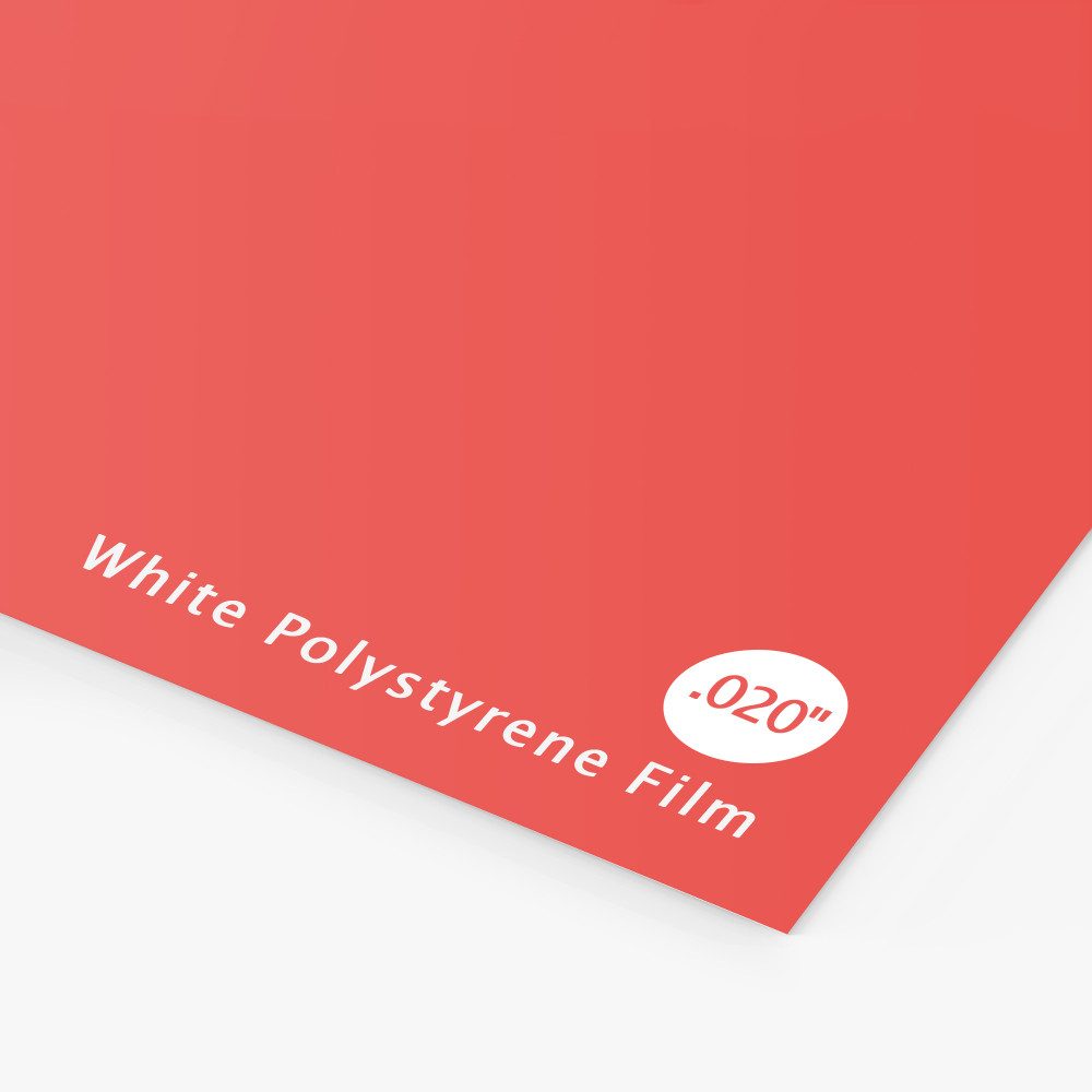 White polystyrene sign material sample.